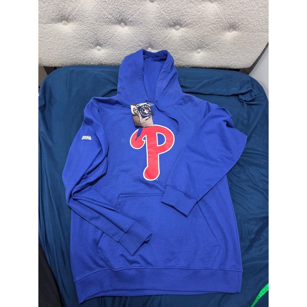 Stitches Philadelphia Phillies MLB Hoodie Royal Blue Mens Medium NWT Pullover